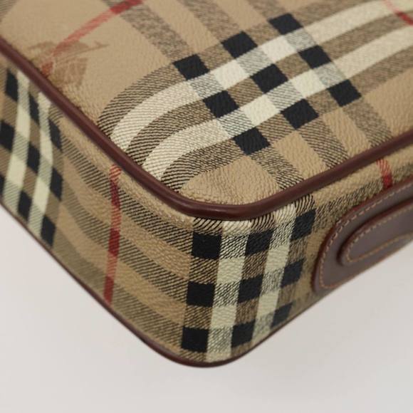 Burberrys Nova Check Shoulder Bag PVC Leather Beige Auth mr265 - Picture 13 of 16